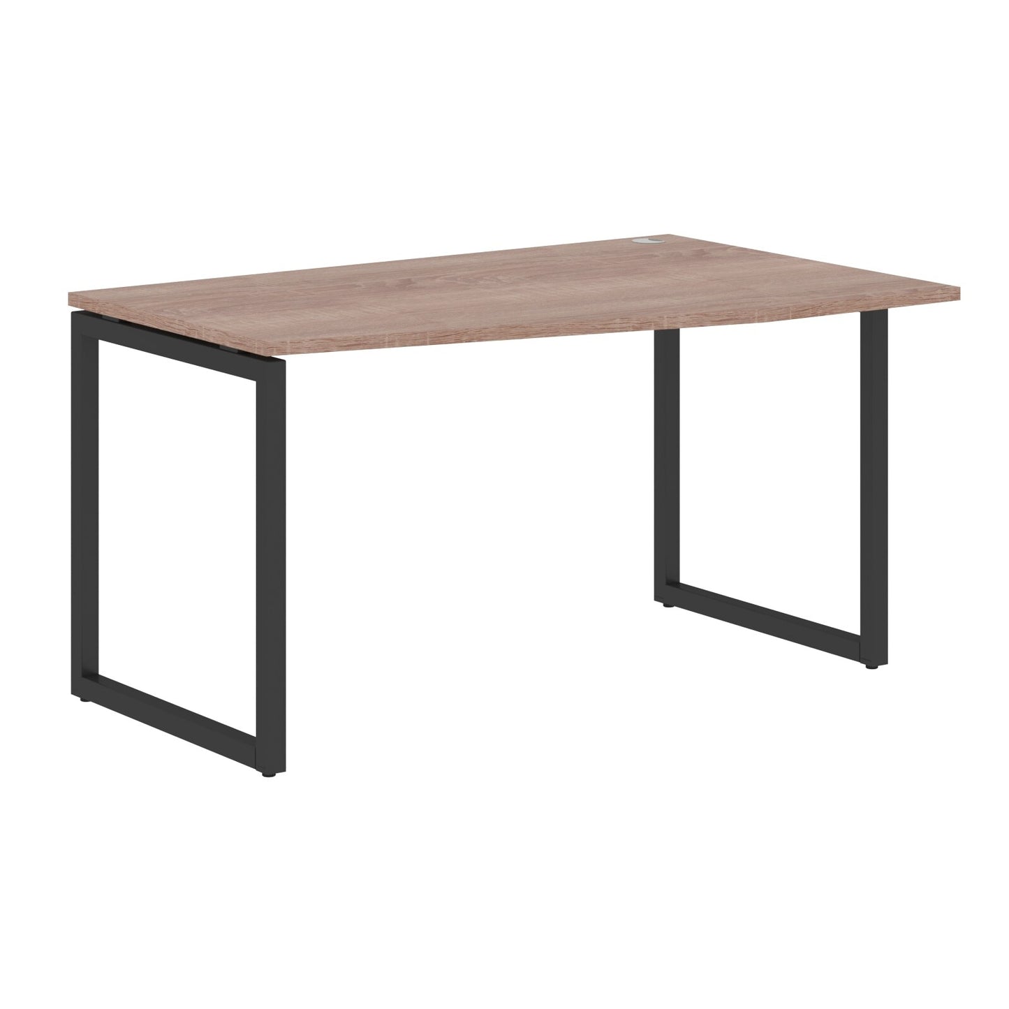 L SHAPE DESK MADE IN 25MM MFC TOP, E1 LAMINATE CHIPBOARD WITH WOODEN MODESTY PANEL 40X40MM METAL O SHAPE FRAMES