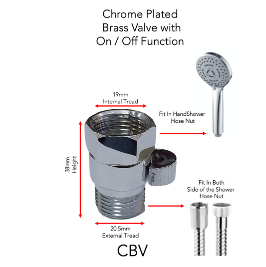 CBV - Chrome Plated Brass Valve with On / Off Function