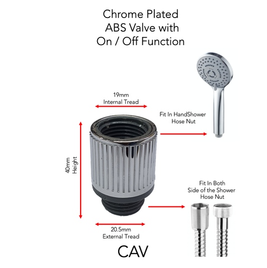 CAV - Chrome Plated ABS Valve with On / Off Function