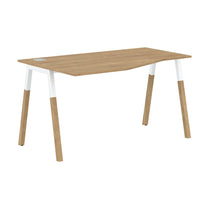 EXECUTIVE MODERN DESIGN L SHAPE DESK, MADE IN E1 LAMINATE CHIPBOPARD, WITH SLANTED SHAPE METAL/WOODEN LEGS