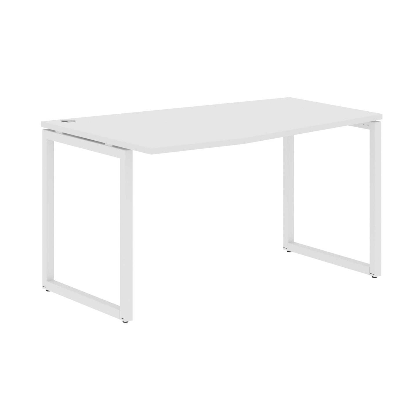 L SHAPE DESK MADE IN 25MM MFC TOP, E1 LAMINATE CHIPBOARD WITH WOODEN MODESTY PANEL 40X40MM METAL O SHAPE FRAMES