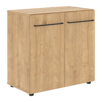 MEDIUM HEIGHT CABINET, MADE IN E1 LAMINATE CHIPBOARD, WITH WOODEN SWING DOOR