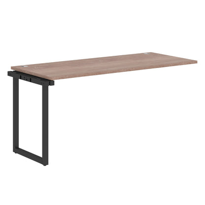 RECTANGULAR SHAPE CLUSTER OF 01 WORKSTATION EXTENSION MADE IN 25MM MFC TOP, E1 LAMINATE CHIPBOARD WITH WOODEN MODESTY PANEL 40X40MM METAL O SHAPE FRAMES