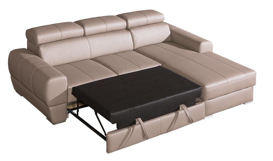VENTURO Modern Corner Sofa Bed | 2510mm X 1670mm | Variety of leathers & fabrics to choose