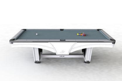 8ft Riley Ray Tournament American Pool Table – White/Bankers Grey Table Size: 260 x 149 x 79cm (H) | Room Size: 564 x 452cm by Admiral World Sports - RILEY | Souqify