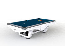 8ft Riley Ray Tournament American Pool Table - White/Petrol Blue Table Size: 260 x 149 x 79cm (H) | Room Size: 564 x 452cm by Admiral World Sports - RILEY | Souqify