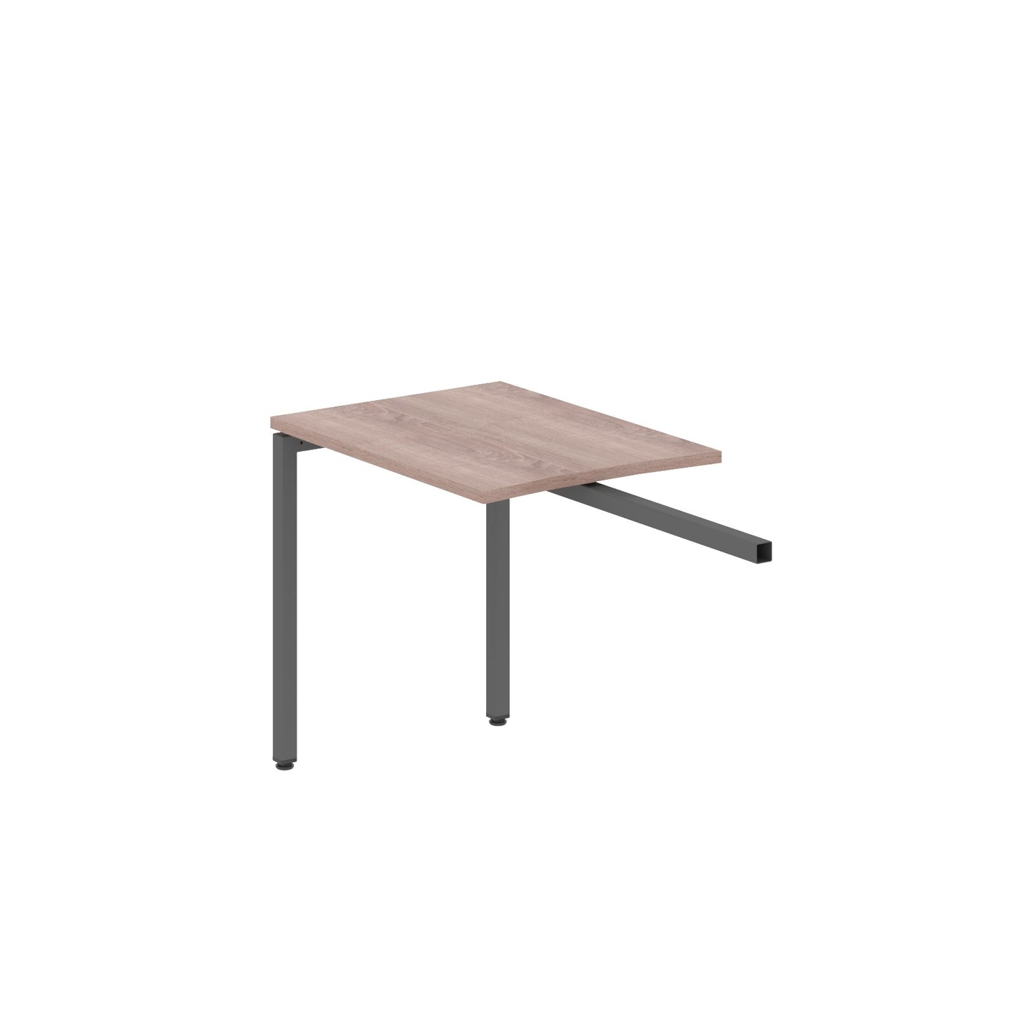 RECTANGULAR SHAPE DESK EXTENSION MADE IN 25MM MFC TOP, E1 LAMINATE CHIPBOARD WITH WOODEN MODESTY PANEL 40X40MM METAL U SHAPE FRAMES