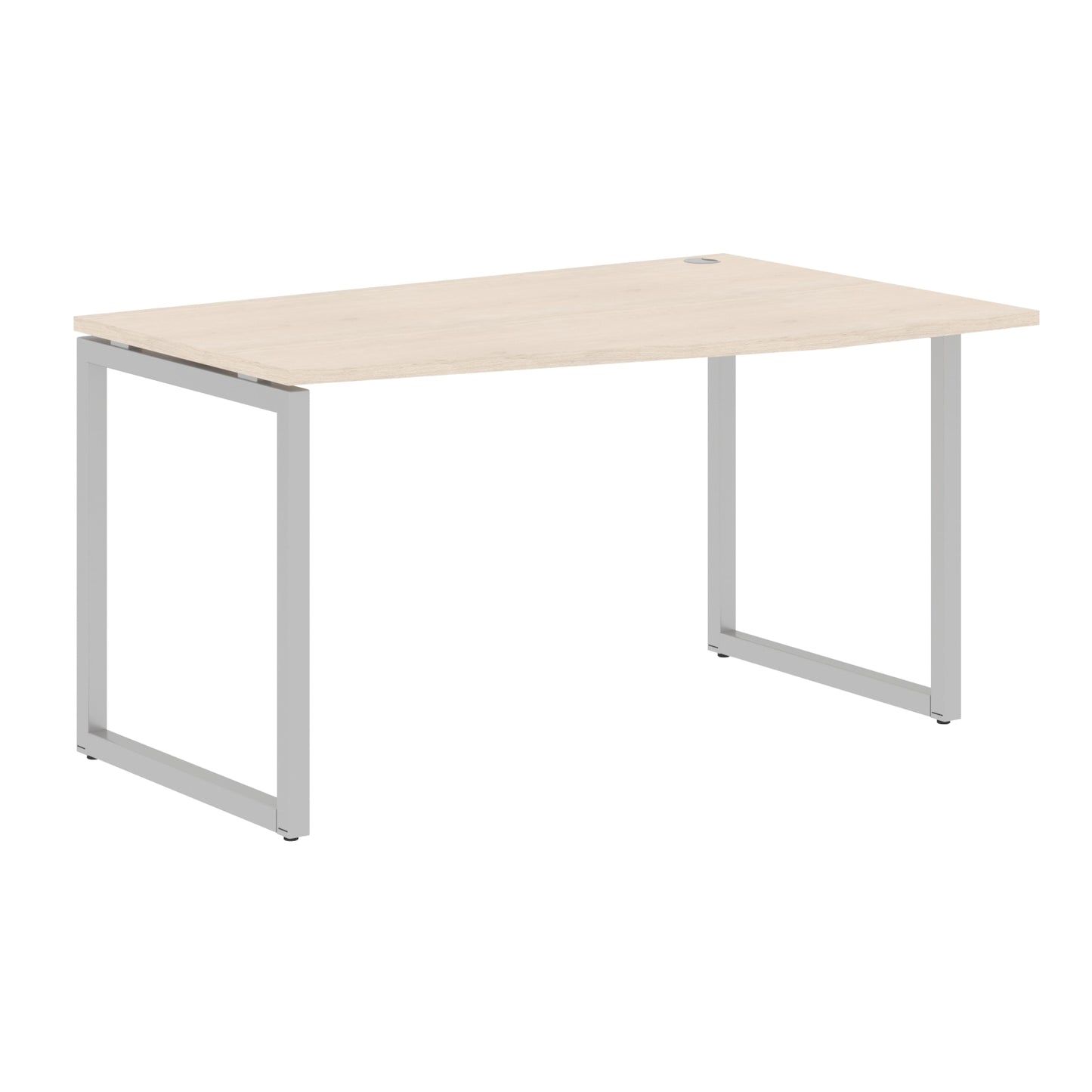 L SHAPE DESK MADE IN 25MM MFC TOP, E1 LAMINATE CHIPBOARD WITH WOODEN MODESTY PANEL 40X40MM METAL O SHAPE FRAMES