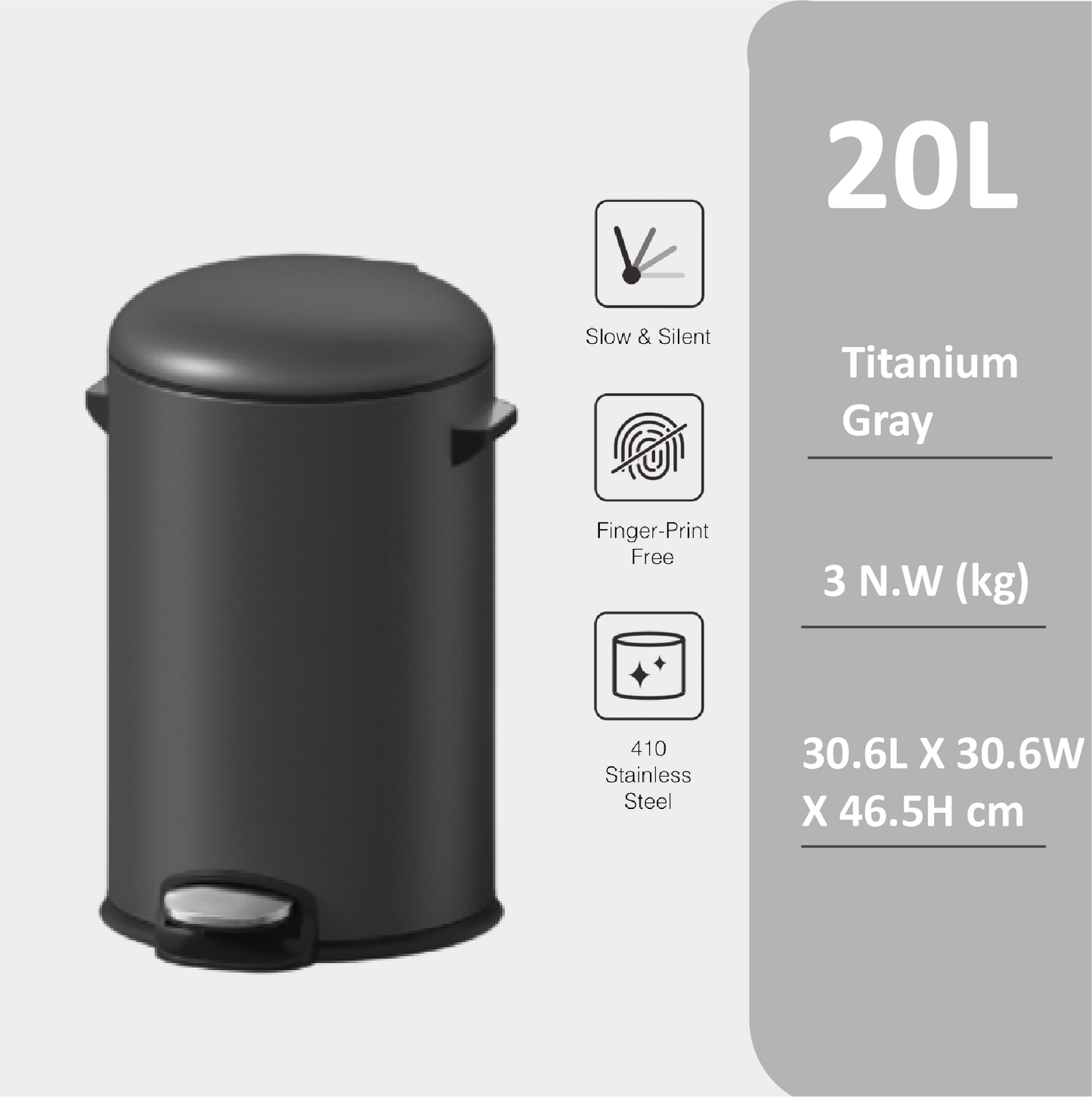 Tuscani JAVA TJ-8852 Pedal Bin
