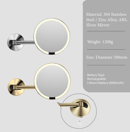 Tuscani JAVA TJ-M8881 Wall Hung Design Makeup Mirror
