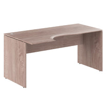 L SHAPE DESK, MADE IN E1 LAMINATE CHIPBOPARD, WITH WOODEN MODESTY PANEL AND LEGS