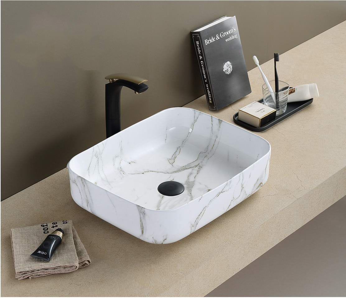TBPC1020W - Marble Design Deck Mounted Basin