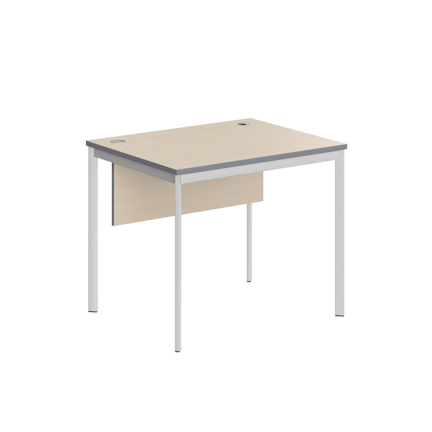 RECTANGULAR SHAPE DESK MADE IN 25MM MFC TOP, MODESTY PANEL, E1 LAMINATE CHIPBOARD 40X20MM METAL FRAMES