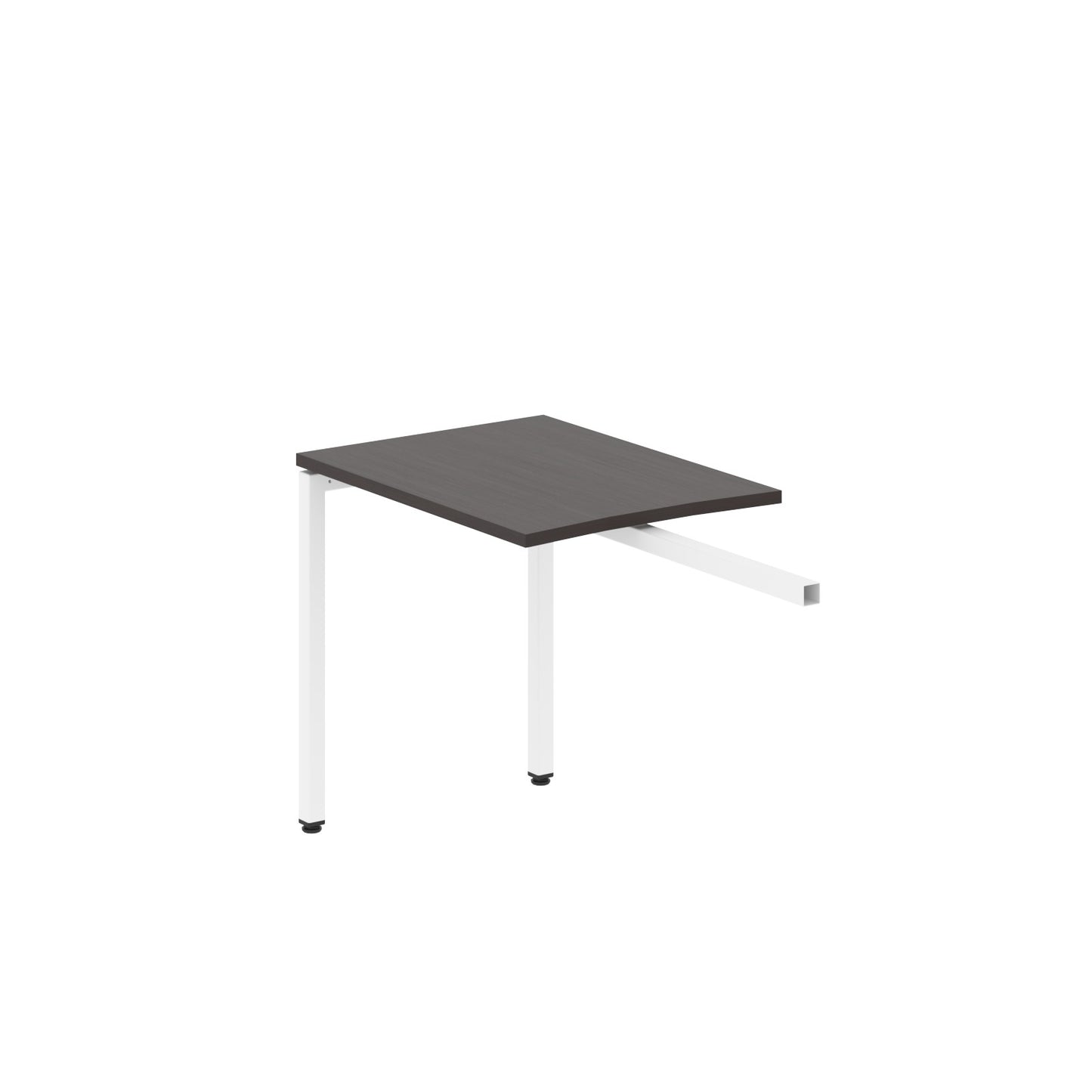 RECTANGULAR SHAPE DESK EXTENSION MADE IN 25MM MFC TOP, E1 LAMINATE CHIPBOARD WITH WOODEN MODESTY PANEL 40X40MM METAL U SHAPE FRAMES