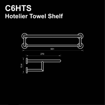 C6HTS - COLOSEO Series Towel Shelf - Bathroom Accessories