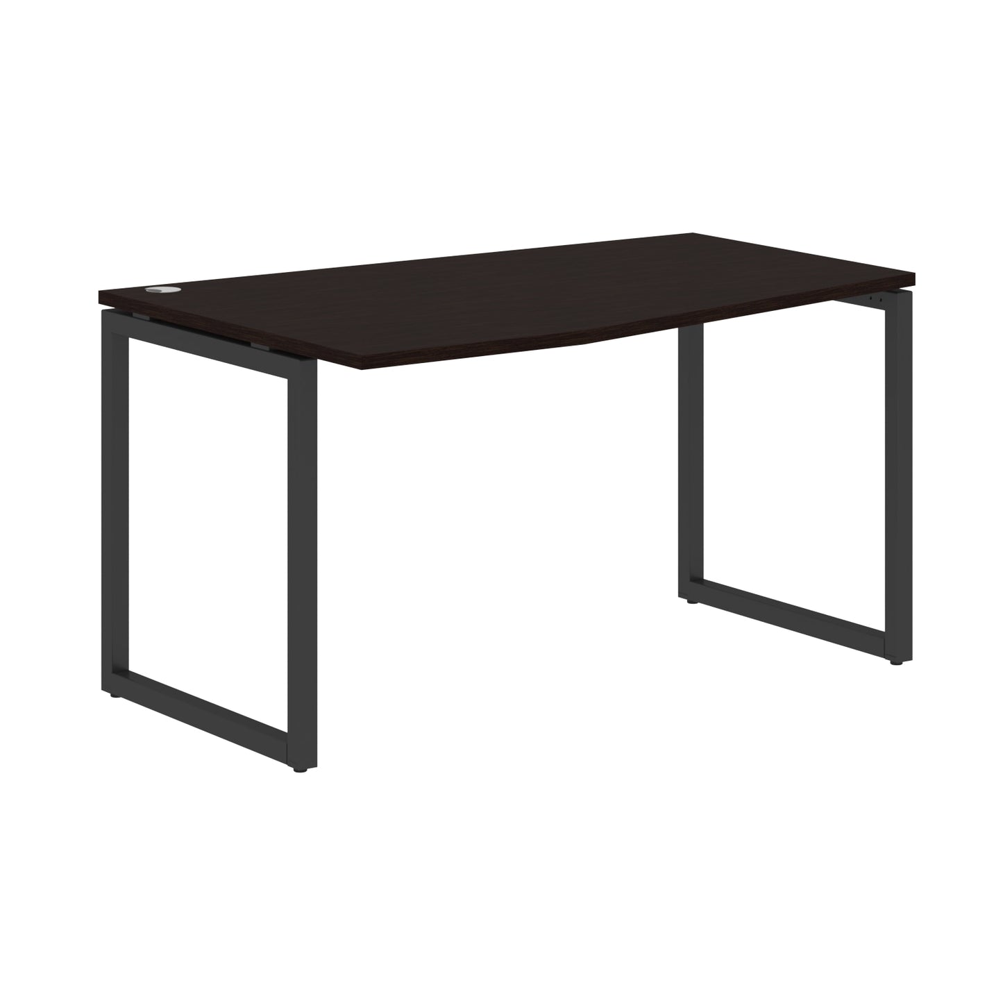 L SHAPE DESK MADE IN 25MM MFC TOP, E1 LAMINATE CHIPBOARD WITH WOODEN MODESTY PANEL 40X40MM METAL O SHAPE FRAMES