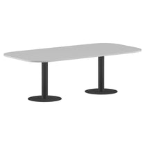 RECTANGLE SHAPE WITH CURVE CORNER MEETING TABLE, MADE IN E1 LAMINATE CHIPBOPARD, WITH METAL LEGS