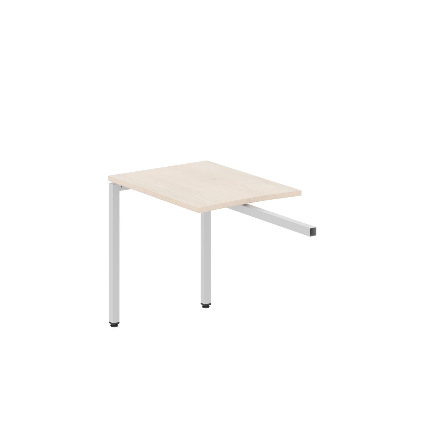RECTANGULAR SHAPE DESK EXTENSION MADE IN 25MM MFC TOP, E1 LAMINATE CHIPBOARD WITH WOODEN MODESTY PANEL 40X40MM METAL U SHAPE FRAMES