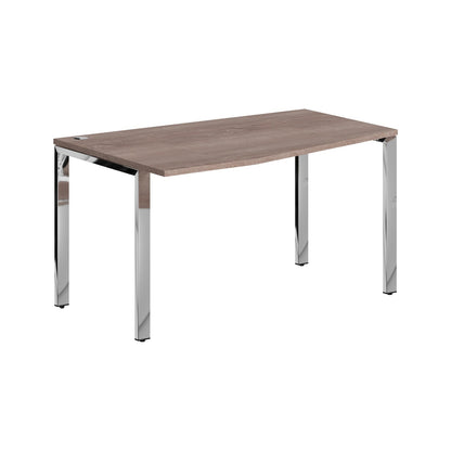 L SHAPE DESK DESK MADE IN 25MM MFC TOP, E1 LAMINATE CHIPBOARD 40X20MM METAL GLOSSY FRAMES