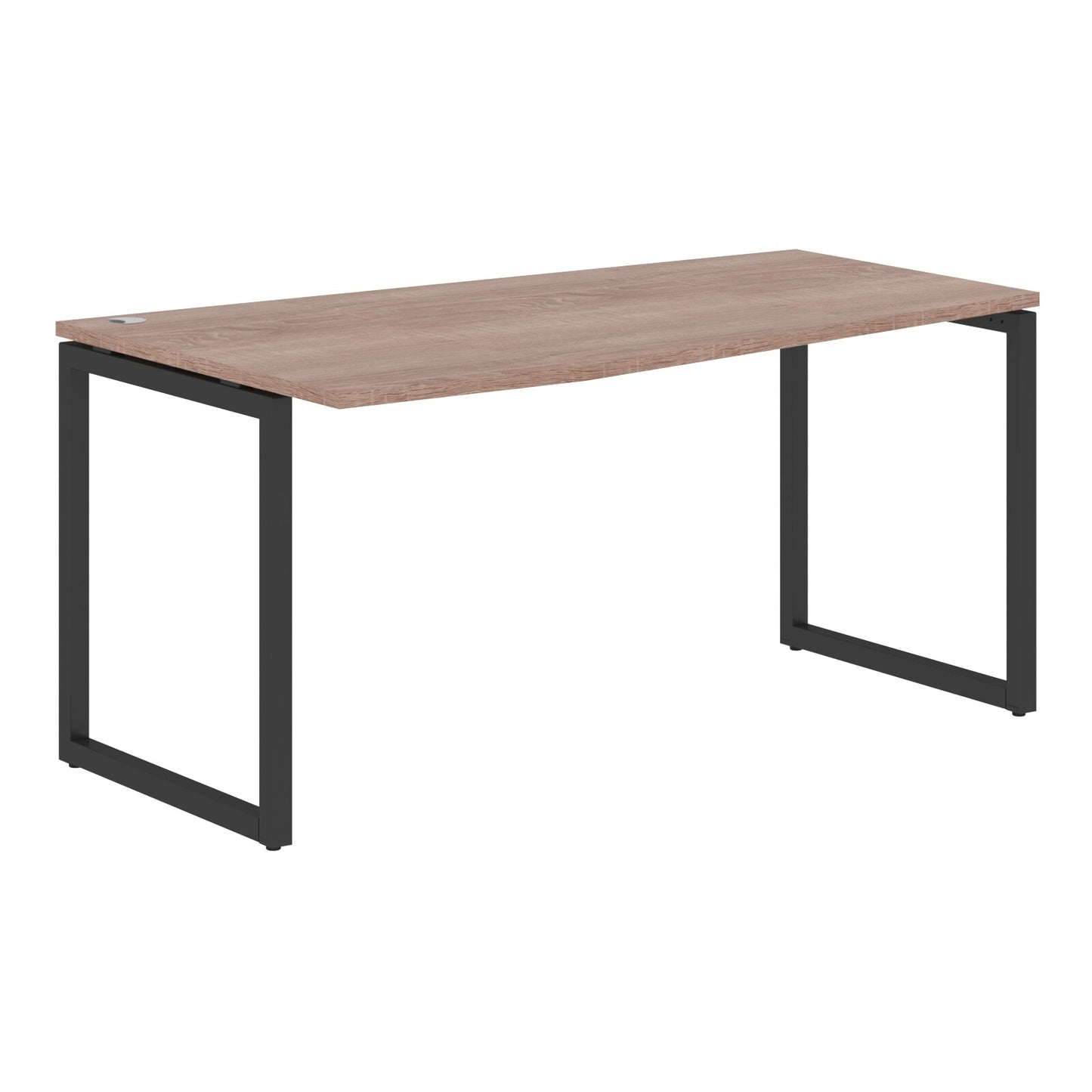 L SHAPE DESK MADE IN 25MM MFC TOP, E1 LAMINATE CHIPBOARD WITH WOODEN MODESTY PANEL 40X40MM METAL O SHAPE FRAMES