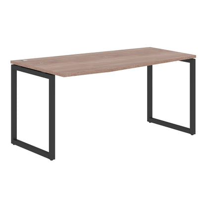 L SHAPE DESK MADE IN 25MM MFC TOP, E1 LAMINATE CHIPBOARD WITH WOODEN MODESTY PANEL 40X40MM METAL O SHAPE FRAMES