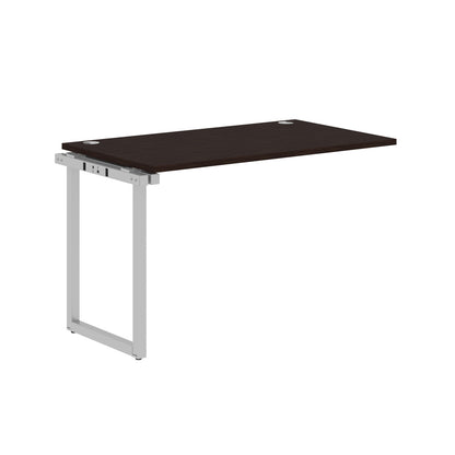 RECTANGULAR SHAPE CLUSTER OF 01 WORKSTATION EXTENSION MADE IN 25MM MFC TOP, E1 LAMINATE CHIPBOARD WITH WOODEN MODESTY PANEL 40X40MM METAL O SHAPE FRAMES