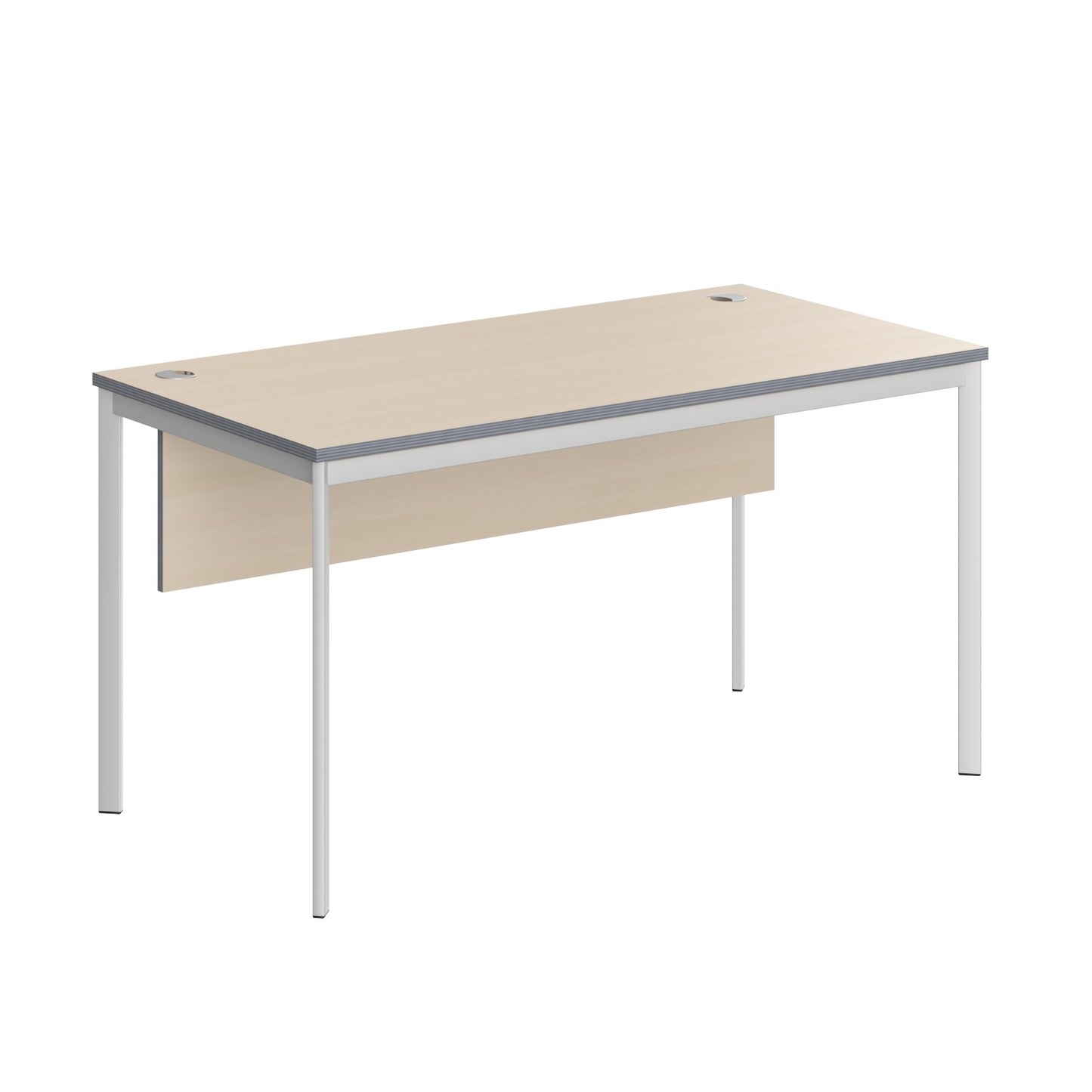 RECTANGULAR SHAPE DESK MADE IN 25MM MFC TOP, MODESTY PANEL, E1 LAMINATE CHIPBOARD 40X20MM METAL FRAMES