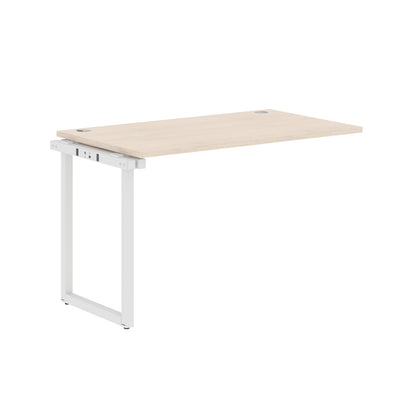 RECTANGULAR SHAPE CLUSTER OF 01 WORKSTATION EXTENSION MADE IN 25MM MFC TOP, E1 LAMINATE CHIPBOARD WITH WOODEN MODESTY PANEL 40X40MM METAL O SHAPE FRAMES