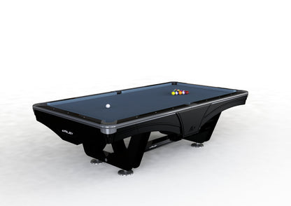 9ft Riley Ray Tournament American Pool Table – Black/Cadet Blue Table Size: 291 x 164 x 79cm (H) | Room Size: 594 x 470cm by Admiral World Sports - RILEY | Souqify