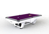 9ft Riley Ray Tournament American Pool Table – White/Purple Table Size: 291 x 164 x 79cm (H) | Room Size: 594 x 470cm by Admiral World Sports - RILEY | Souqify