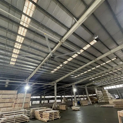 Move-Point Hot Pmsm 24Ft (7.3M) 1.3Kw Warehouse Ceiling High Volume Low Speed Fan Large Fans For Sale