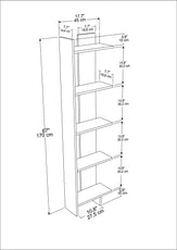 Alice Wood Bookcase-White