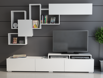 TV Unit Amor - White-AMOR82TS01