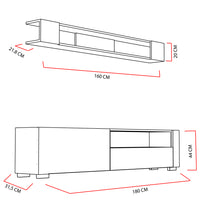 TV Unit Arya - White, Cordoba-ARY71TS02