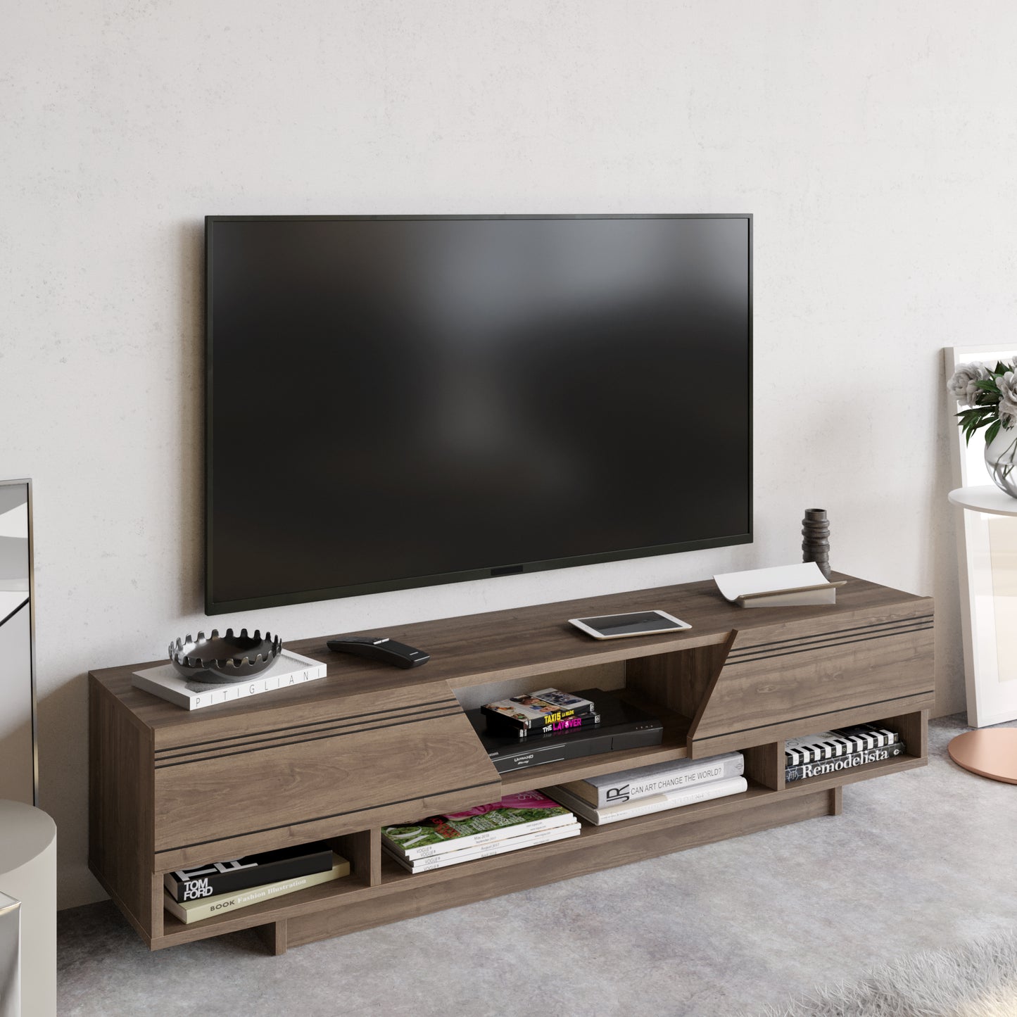 Aspatria TV Unit - Walnut