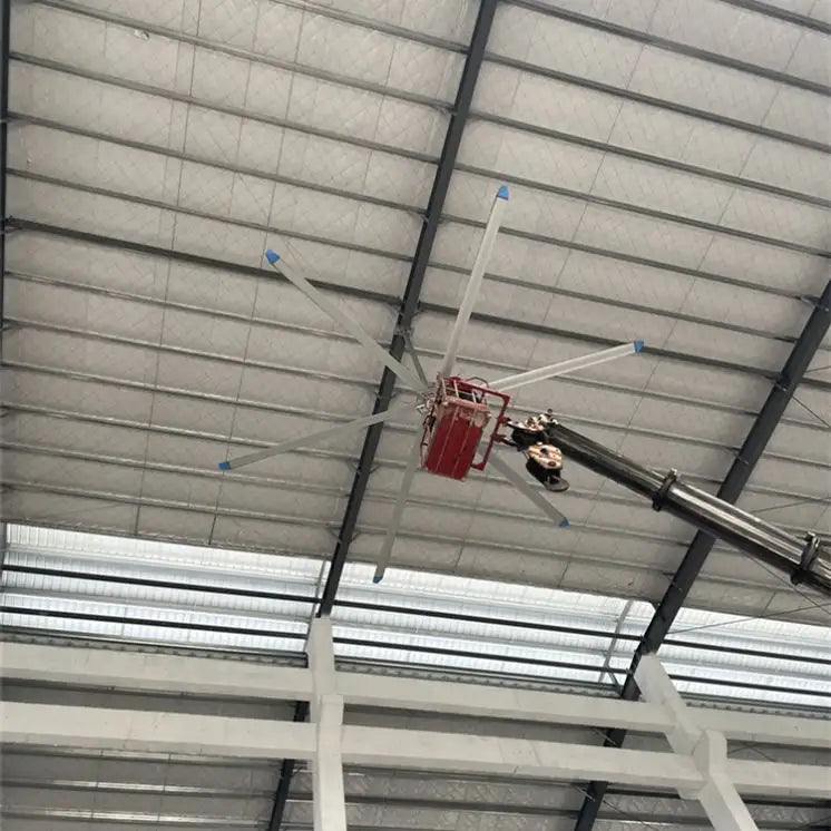 Move-Point Factory private label PMSM 24ft (7.3m) 1.3KW fan industri hvls large hvls fan hvls fan industrial