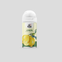 Dr. Scent Lemon aerosol scent spray on a light gray background