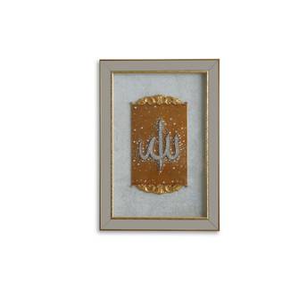 Framed artwork with 'UFO' text on a white background