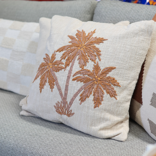 Bestseller Dessert Oasis Palms Cushion Cover Hand Embroidered 50 x 50 cm
