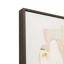 Framed artwork with natural elements on a white background