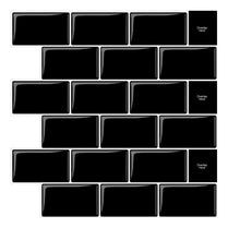 Black Subway Vinyl Tile T80058