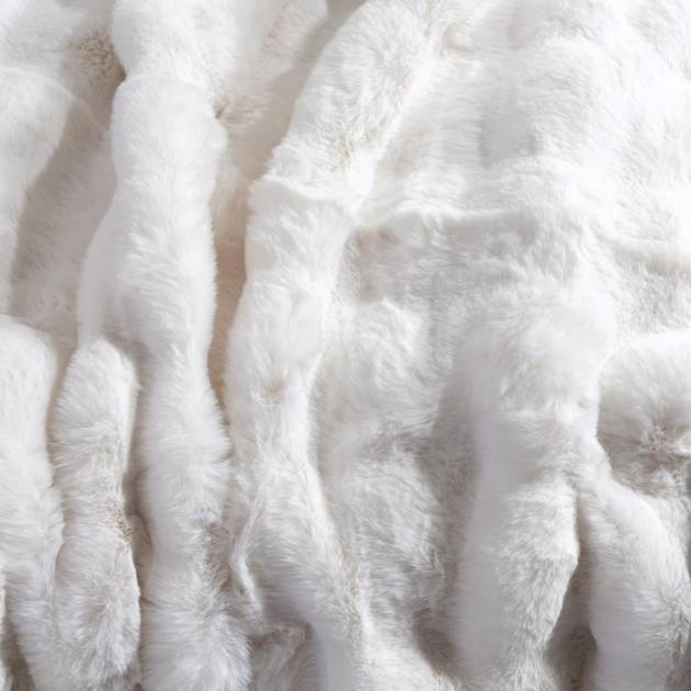 Close-up of white fluffy fabric texture