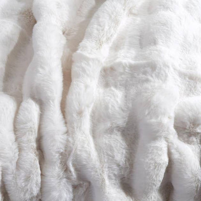 Close-up of white fluffy fabric texture