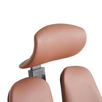 Brown car headrests on a white background