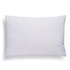 White quilted pillow on a white background