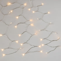 String of lights on a white background