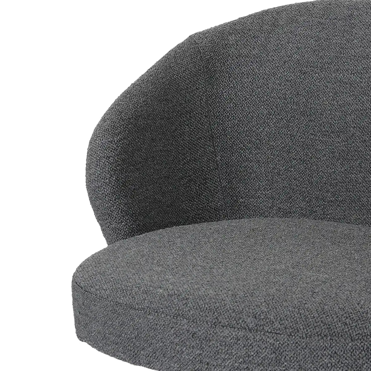 Close-up of a textured gray cushion on a white background