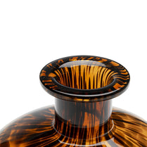 Tortoiseshell-patterned vase on a white background