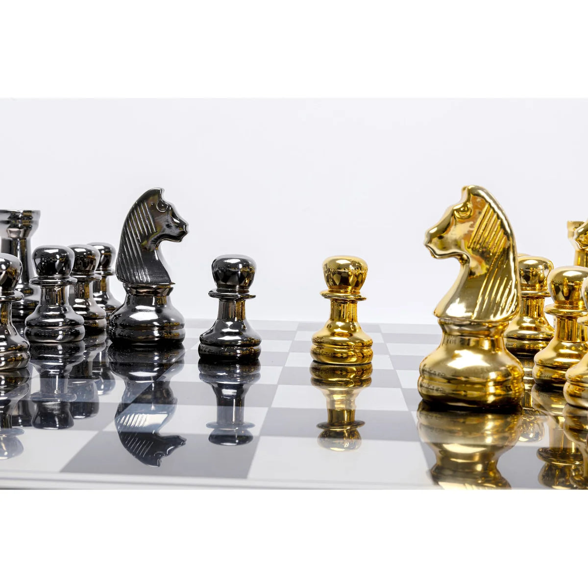 Golden Stainless Steel Chess Deco, 60X60 cm