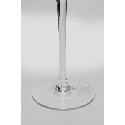 Clear wine glass on a white background